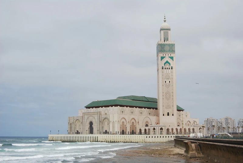 Hassan II Mosque beside the Atlantic Ocean, Casablanca