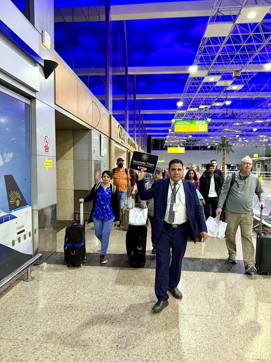 Nourbelle representative meeting guests at Cairo International Airport
