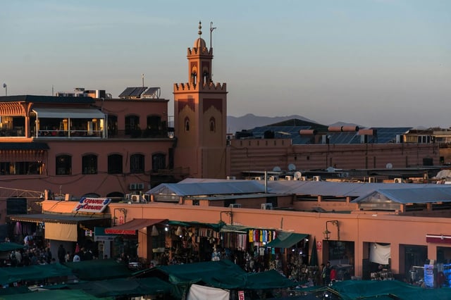 Marrakech — Jemaa el-Fna square in the Marrakesh medina, Morocco